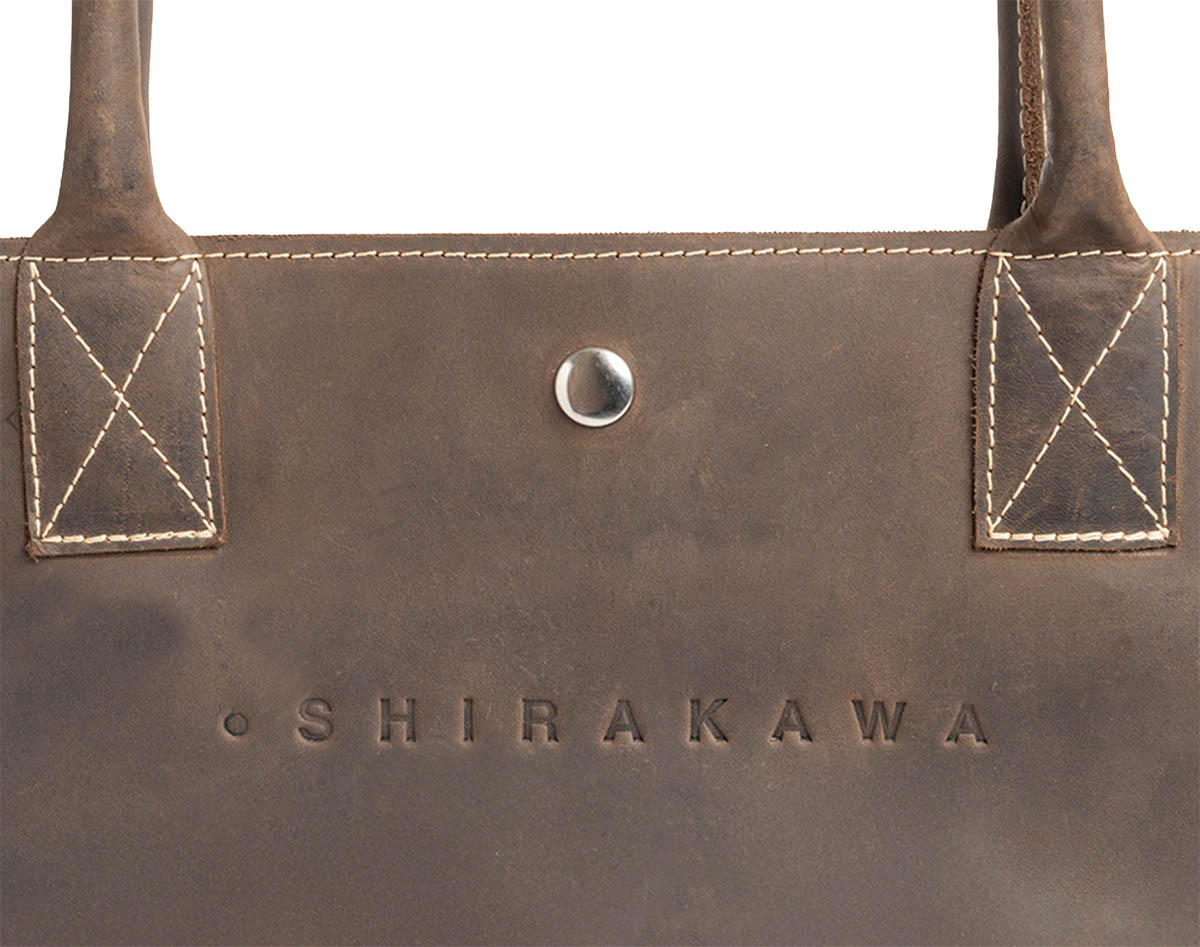 Shirakawa kleine Weekender dunkelbraun – Bild 3