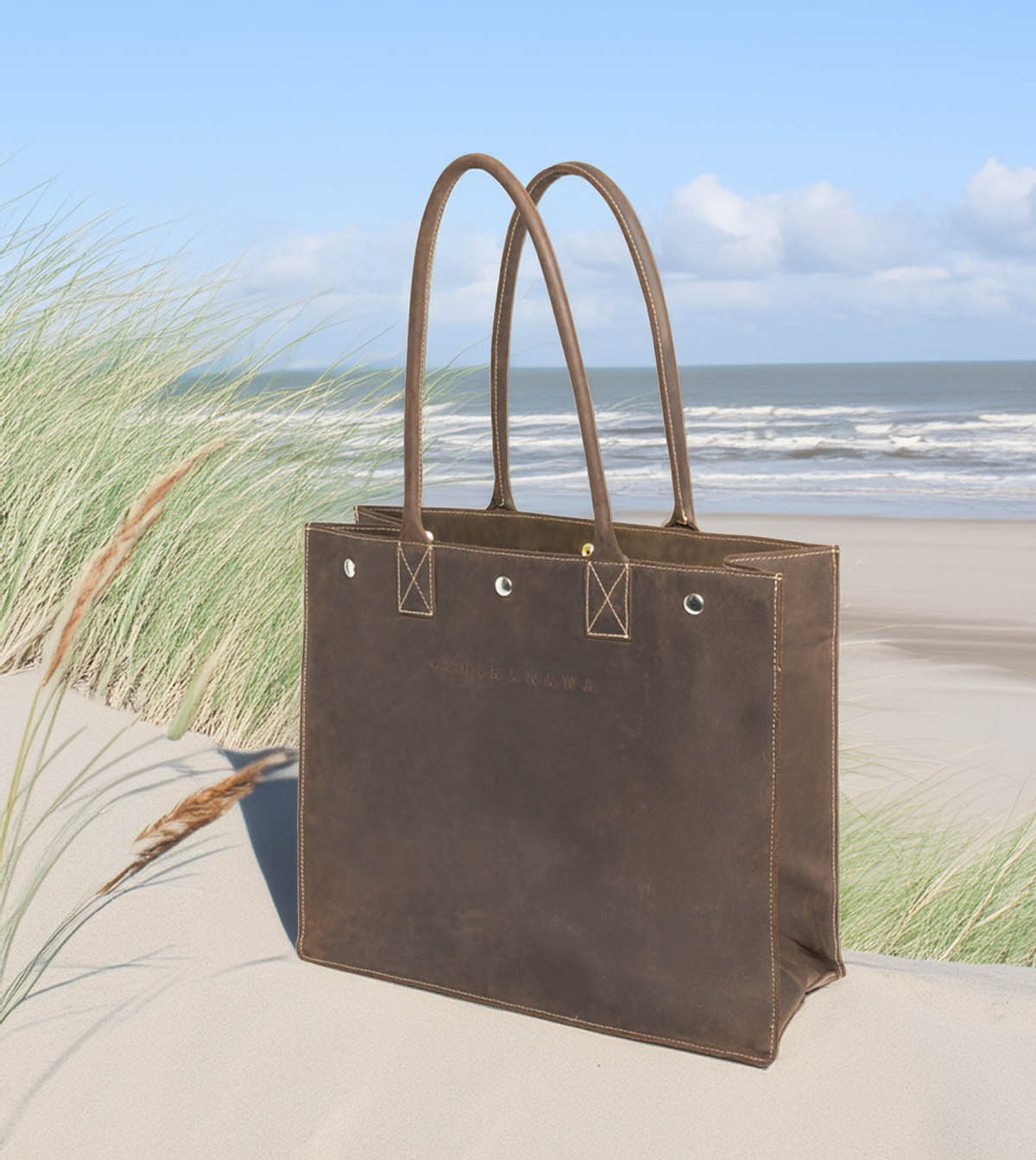 Shirakawa kleine Weekender dunkelbraun – Bild 2